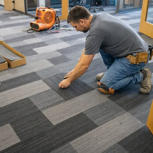Carpet tile installation