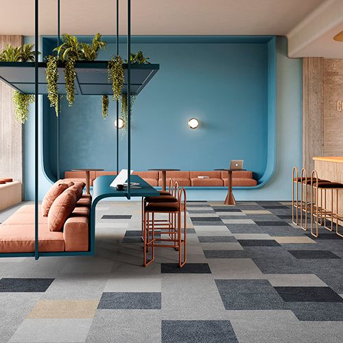 Custom pattern carpet tiles