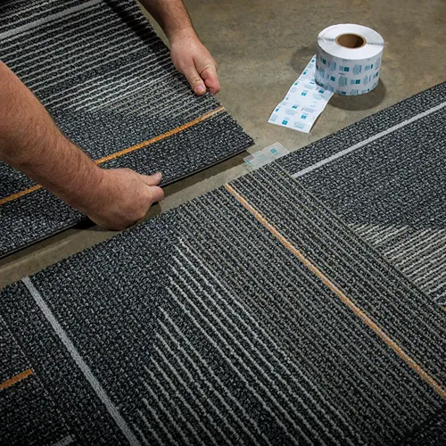 Office carpet tile installation